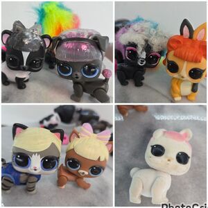 LOL Surprise Pets Lot of 7 Dolls Figures Accessories MGA Big Eye Animal Collecti